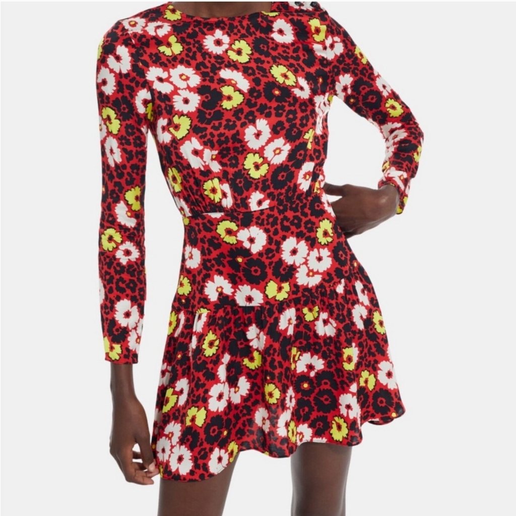 The Kooples Wild Blossom Floral Mini Dress Size 1